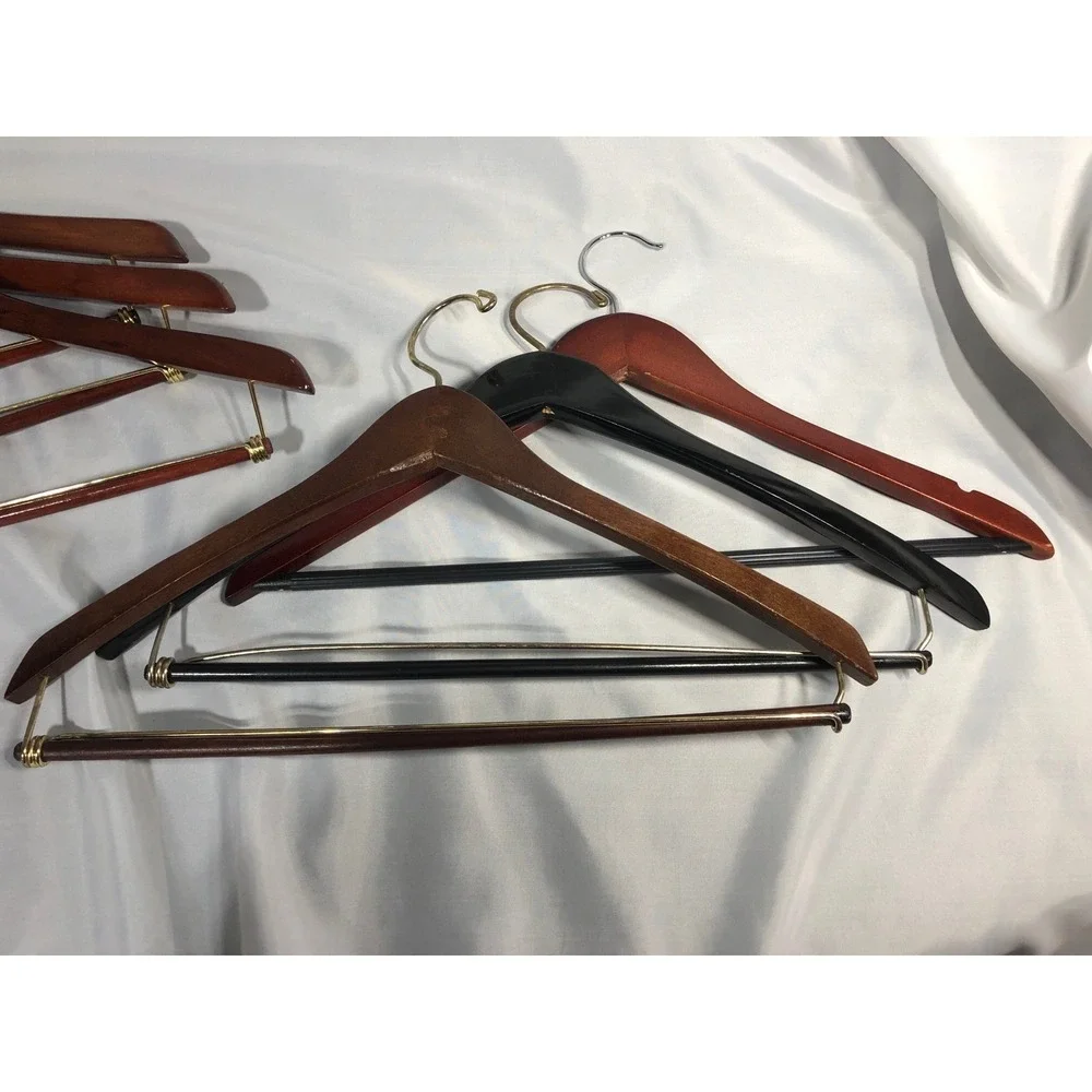 Macy's(3), Nordstrom(1) & Neiman Marcus(1) & 1 unbranded Wooden Hangers Lot of 6